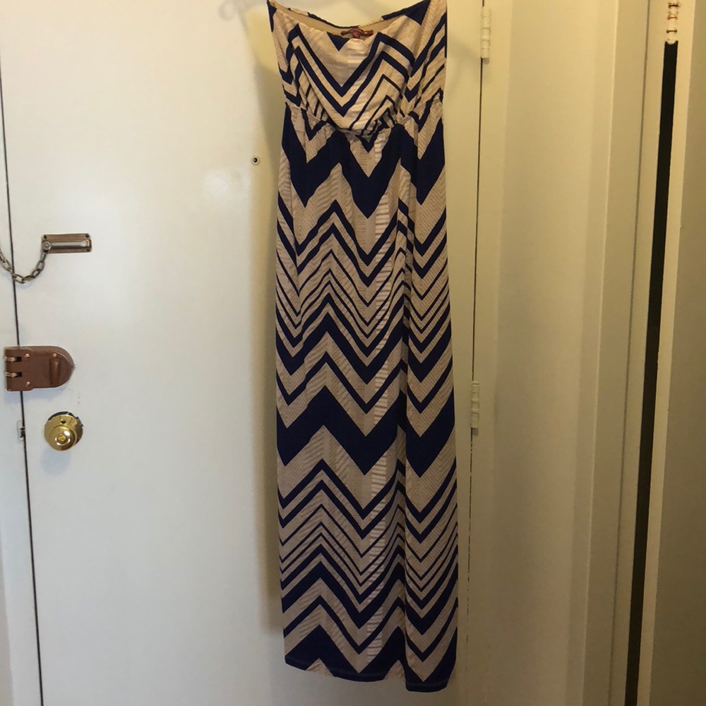 Strapless maxi dress